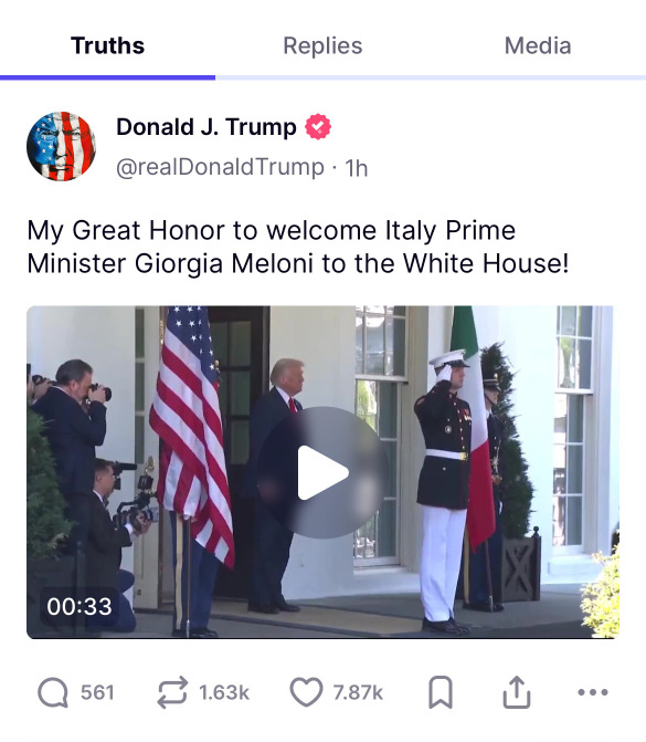 Italy goes to White House to eat pizza