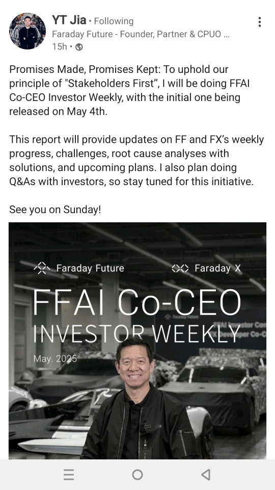 Investor Weekly Updates