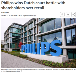 มูลค่าหายไปแล้ว 2 ใน 3, จ่ายไปแล้ว 1.1 พันล้านดอลลาร์ แต่ Philips ก็ยังไม่พ้นขีดอันตราย