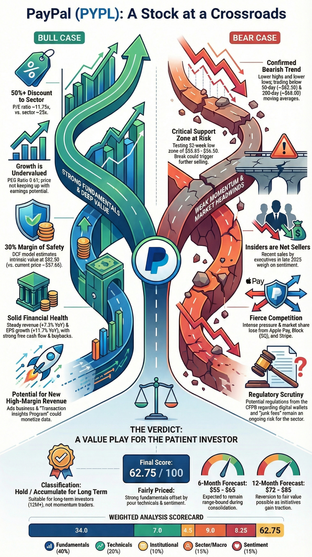 PayPal (PYPL.US)$ 儘管PayPal的收入和每股收益持續增長，其股價卻繼續呈下行趨勢。雖然從基本面來看... - moomoo 社區