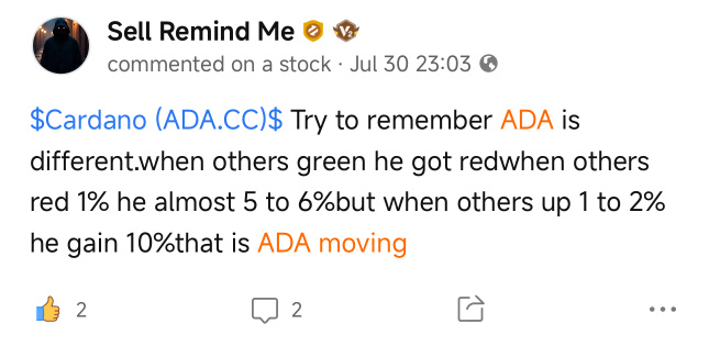 ADA短期內表現良好，因爲…