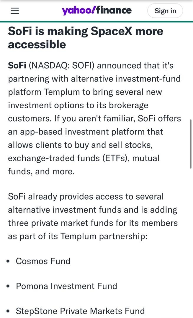 $ソーファイ (SOFI.US)$ イーロン、トランプ、スペースX、ソーファイ、ソーファイがスペースXの株にアクセスしました！