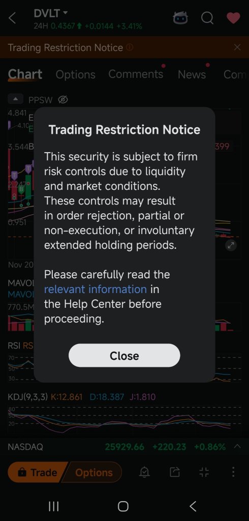 another restriction warning.