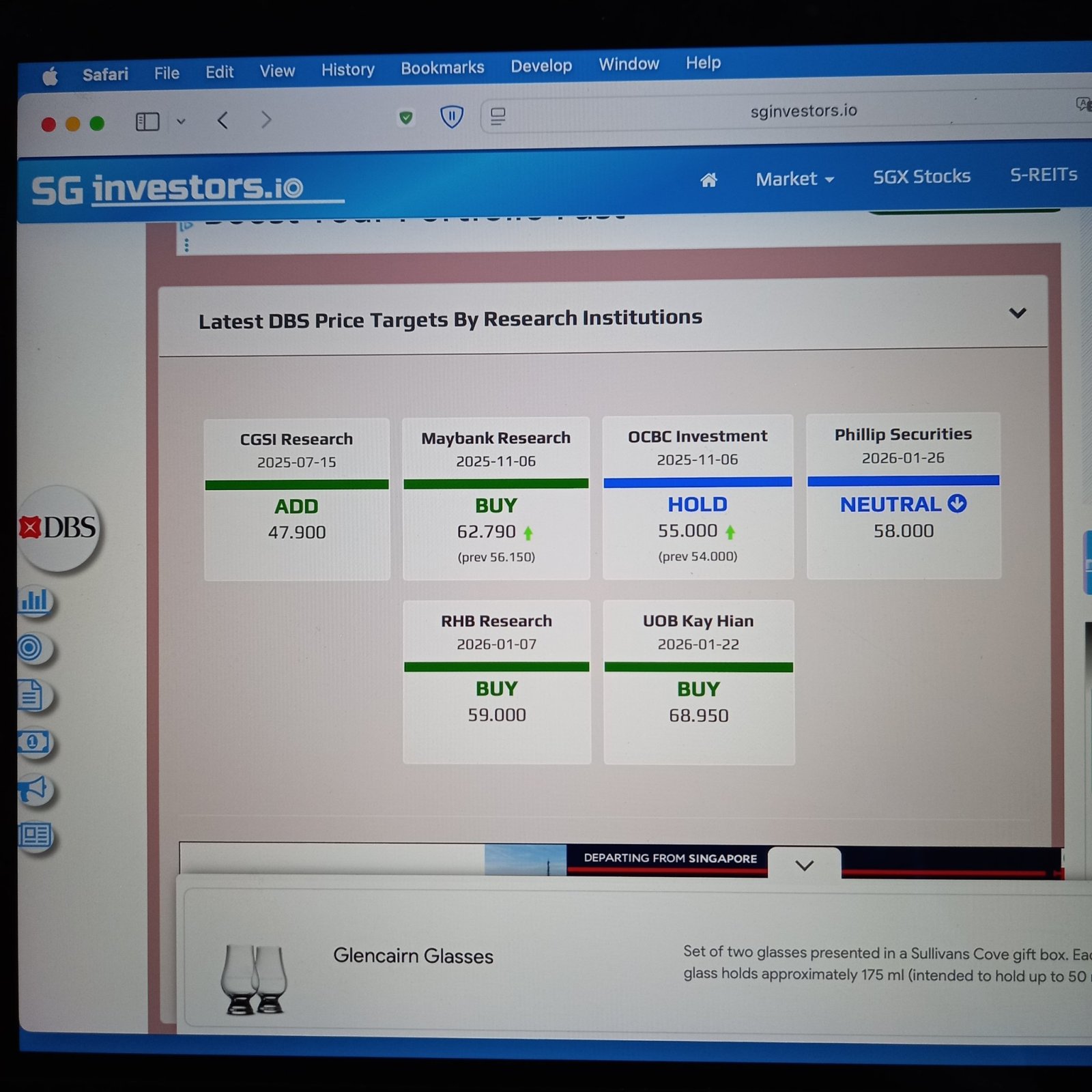 DBSグループ (D05.SG)$ 共有させてください。UOBケイヒアンの目標株価予想が当たることを願っています。上記... -  moomooコミュニティ