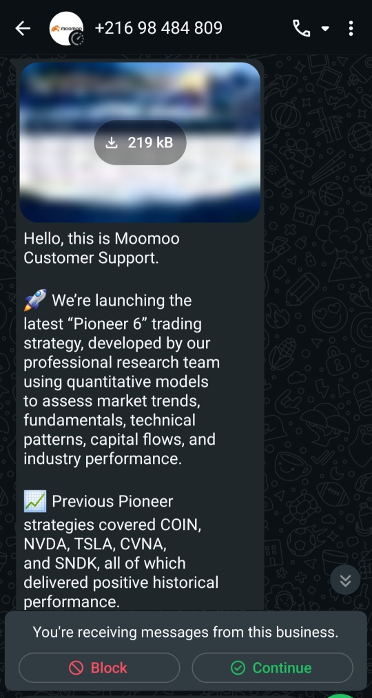 มิจฉาชีพแอบอ้างเป็นฝ่ายบริการลูกค้าของ Moomoo 🙅