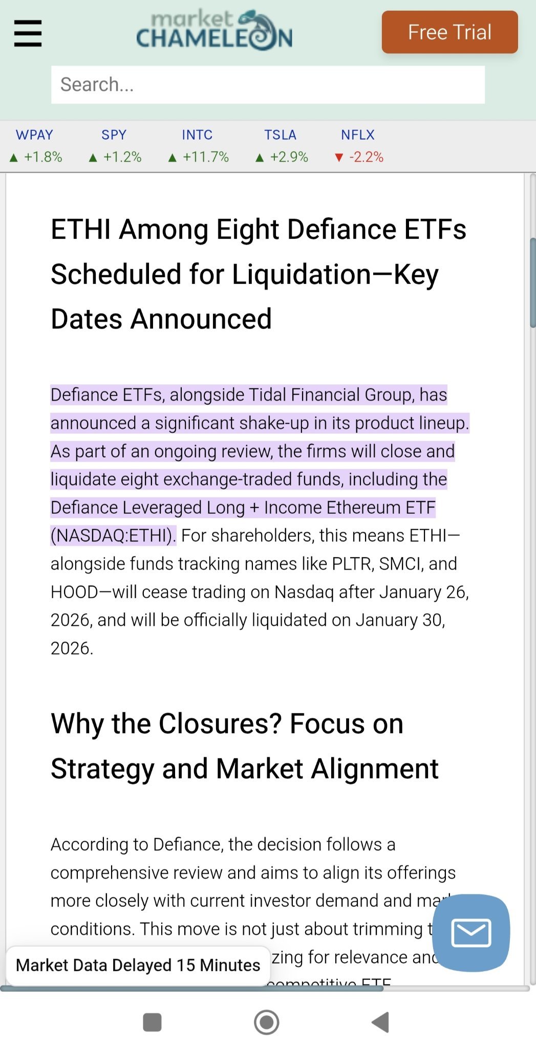 Closure etf announcement - moomoo Community
