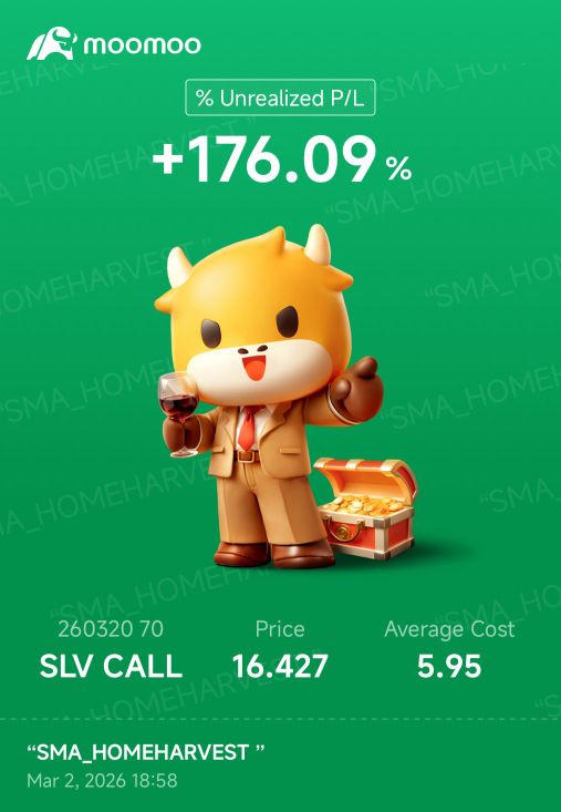 今日は小さなSLVコールの勝利でした 🙏
