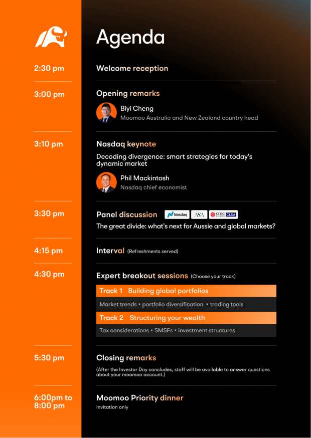 👏 สำรองที่นั่งได้แล้ววันนี้! งาน Moomoo × Nasdaq Investor Day มาถึงแล้ว! @Sydney