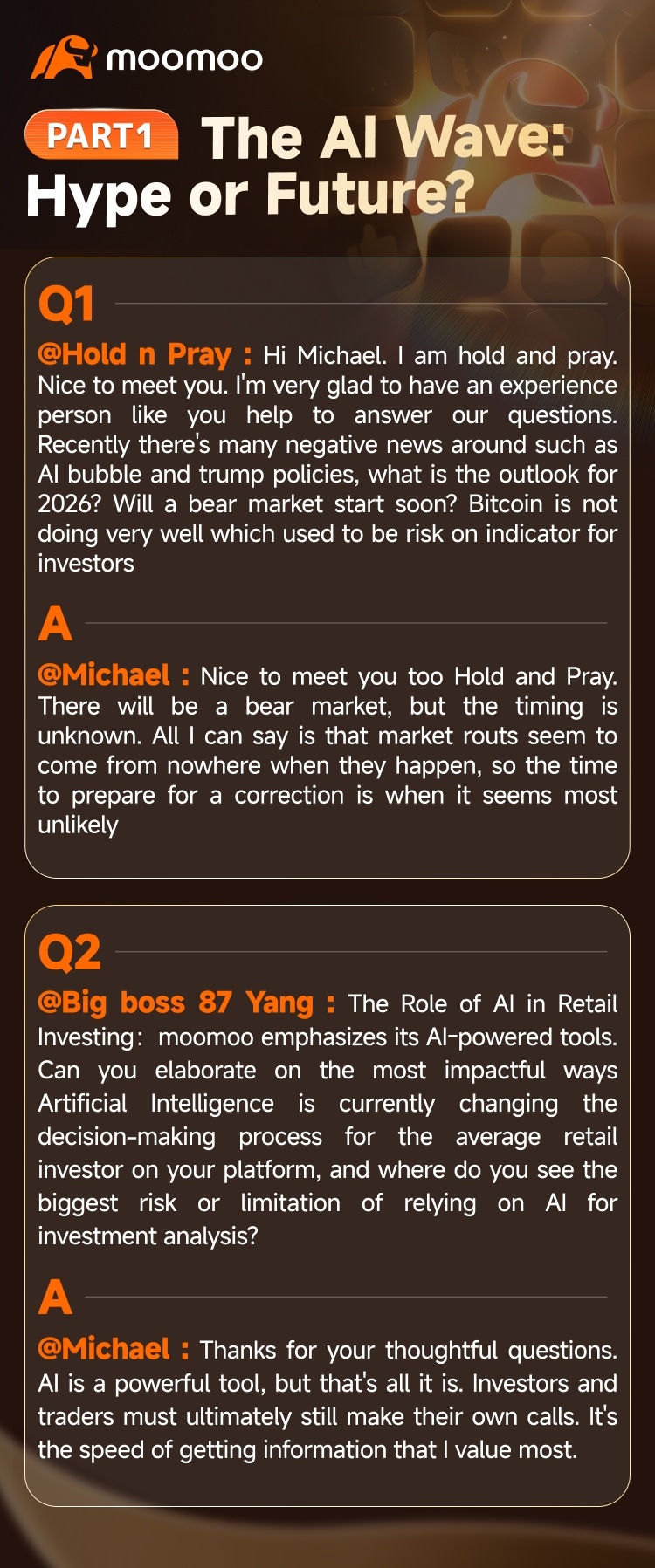 AMAハイライト振り返り：AI、オプション＆市場に関する主要ポイント - moomooコミュニティ