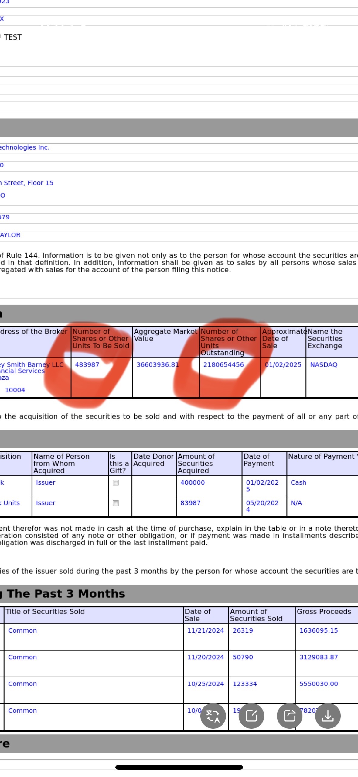 Insiders sold a TINY bit of the shares they still hold! Nothing to worry about.