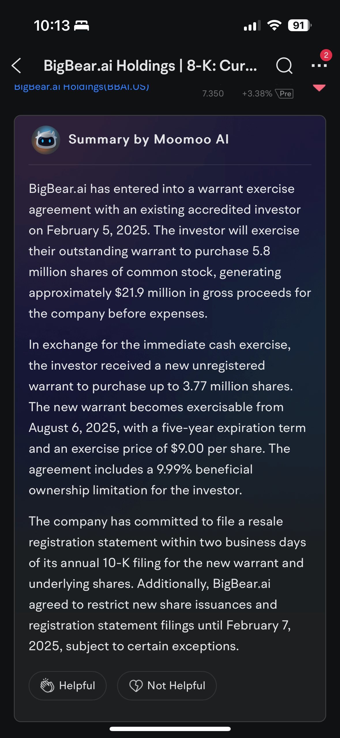 More good news 🥳