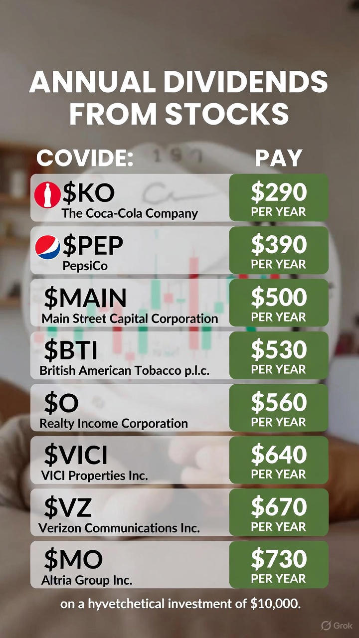 投资10,000美元于$KO，每年可获得290美元的股息投资10,000美元于$PEP，每年可获得390美元的股息投... - moomoo 社区