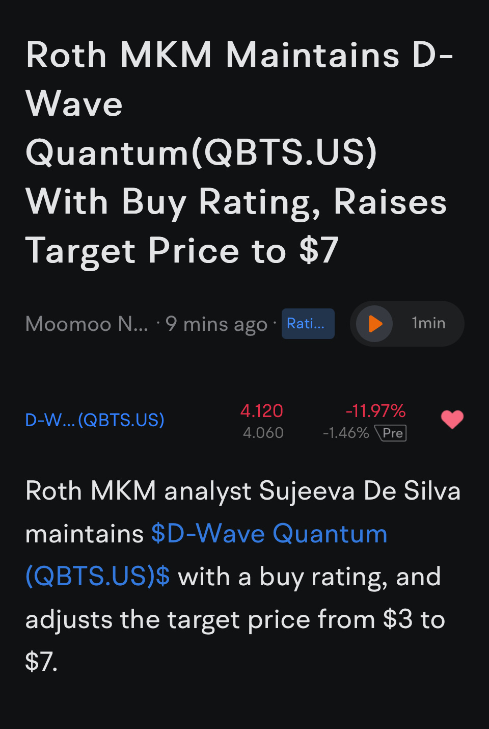 $D-Wave Quantum (QBTS.US)$