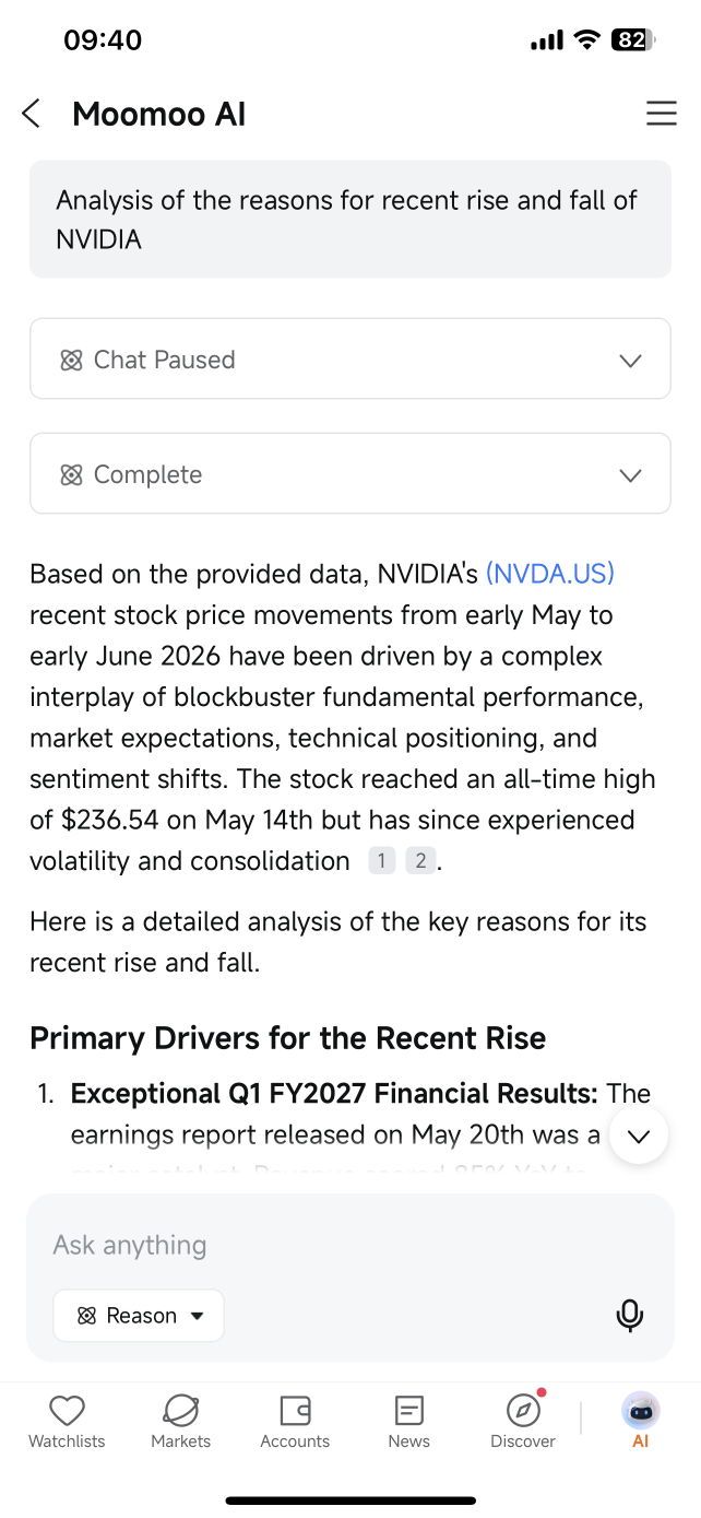 moomoo AI Just Broke Down NVIDIA's Entire Rise and Fall in 30 Seconds