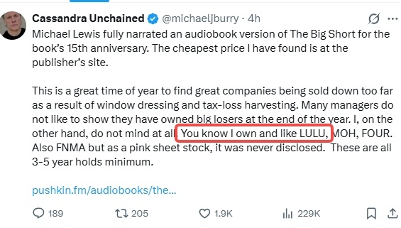 Michael Burry Picks Lululemon at 12x P/E with 20% Oversea Growth, Is Wall Street Wrong About the Yogawear Giant?