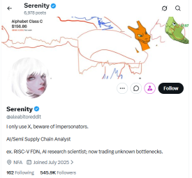 The "AI Chokepoint": Who is Serenity and What is on the Public Radar?