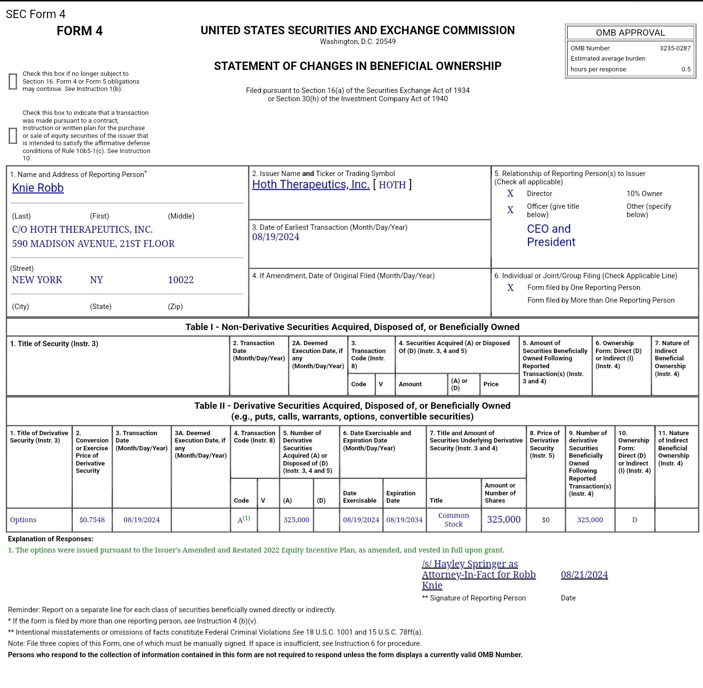 $Hoth Therapeutics (HOTH.US)$ 他们在干什么？