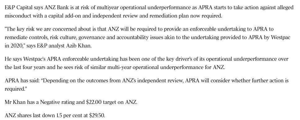 $ANZ Group Holdings Ltd (ANZ.AU)$ risks multiyear operational underperformance: E&P