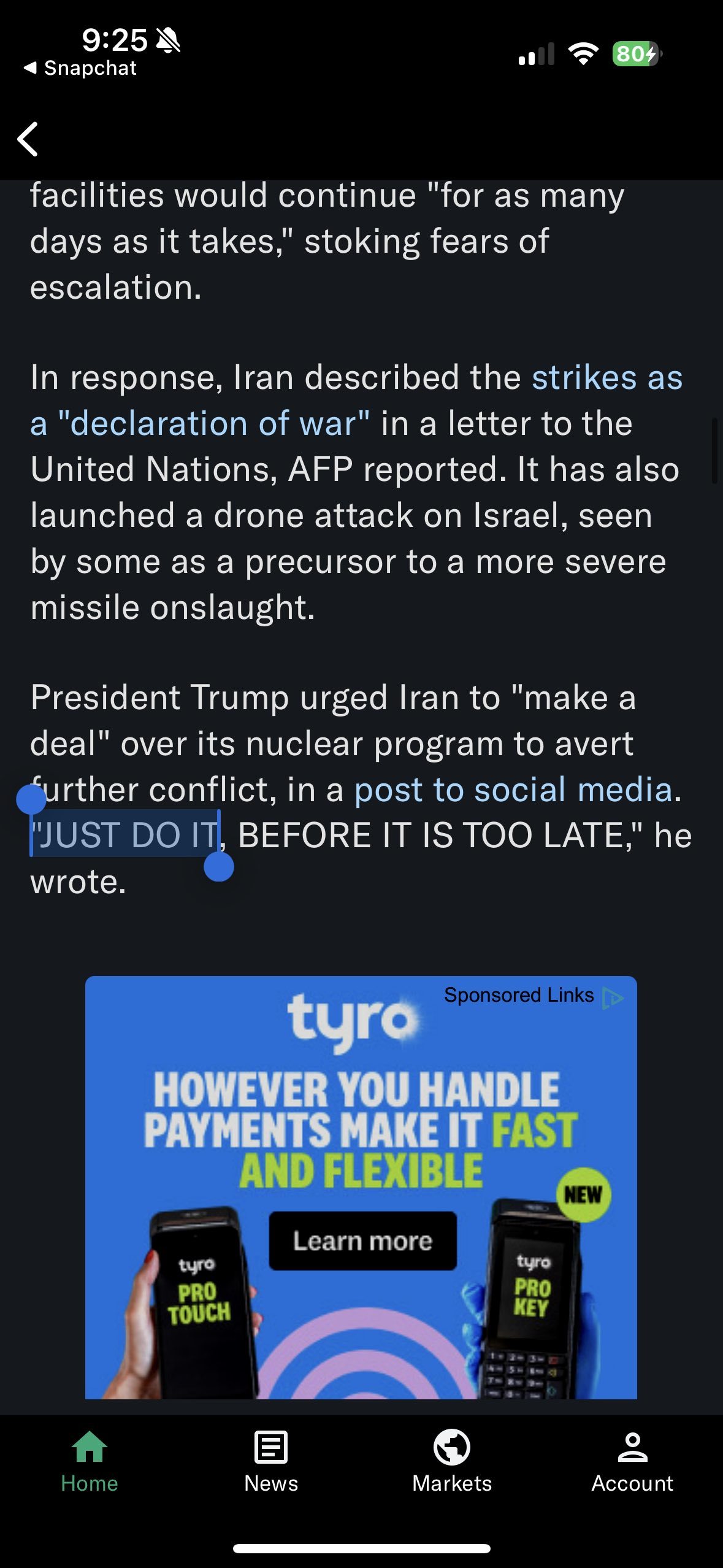 trump bullish on Nike