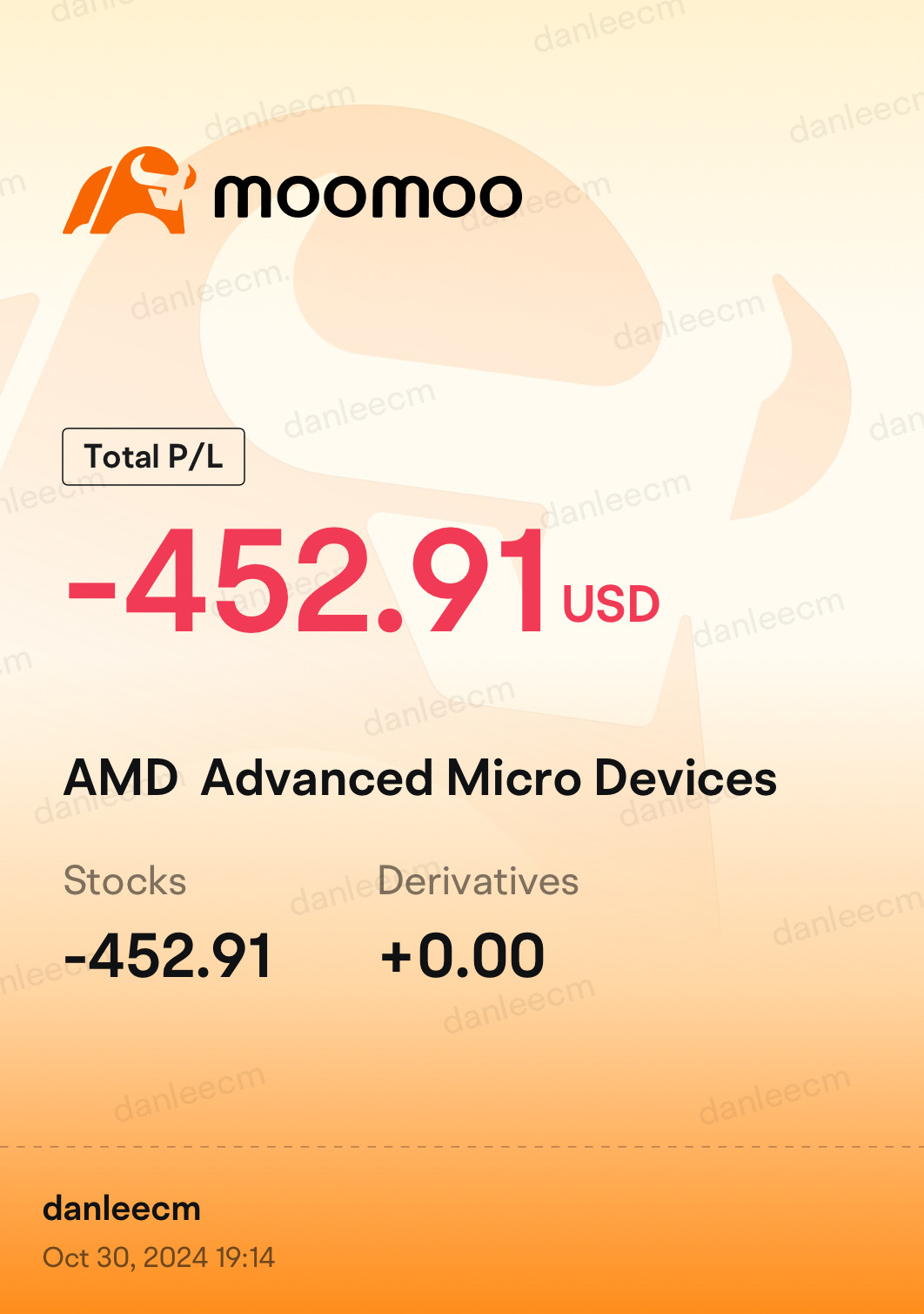 AMD... 我又上當了，以為它會漲。