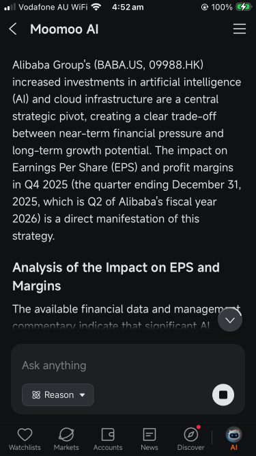 Moomoo ai research for earnings