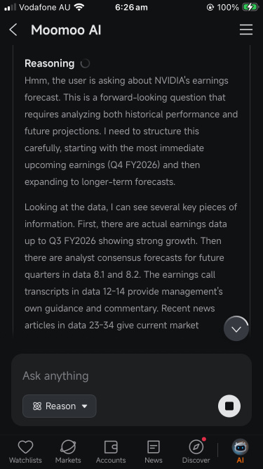 Moomoo ai earnings features