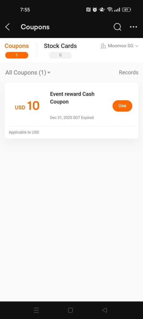 Moomoo's rewards system