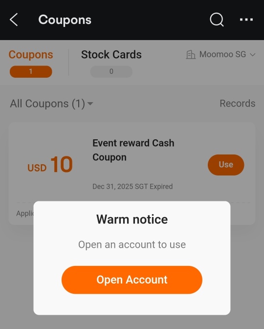 Moomoo's rewards system