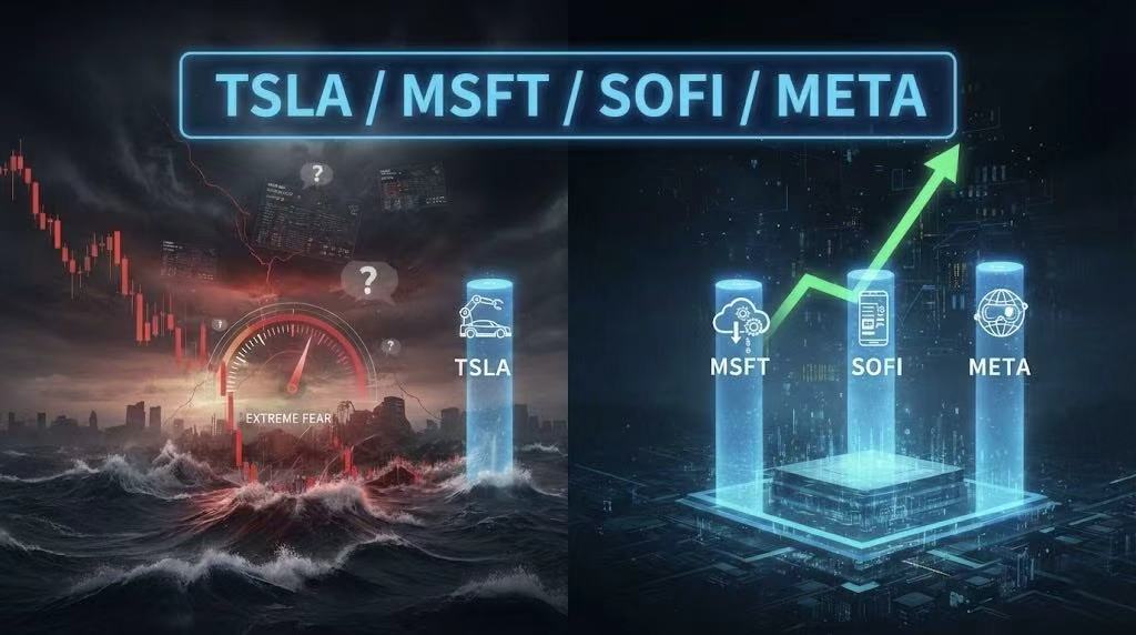 情緒越差,機會越便宜—— TSLA / MSFT / SOFI / META