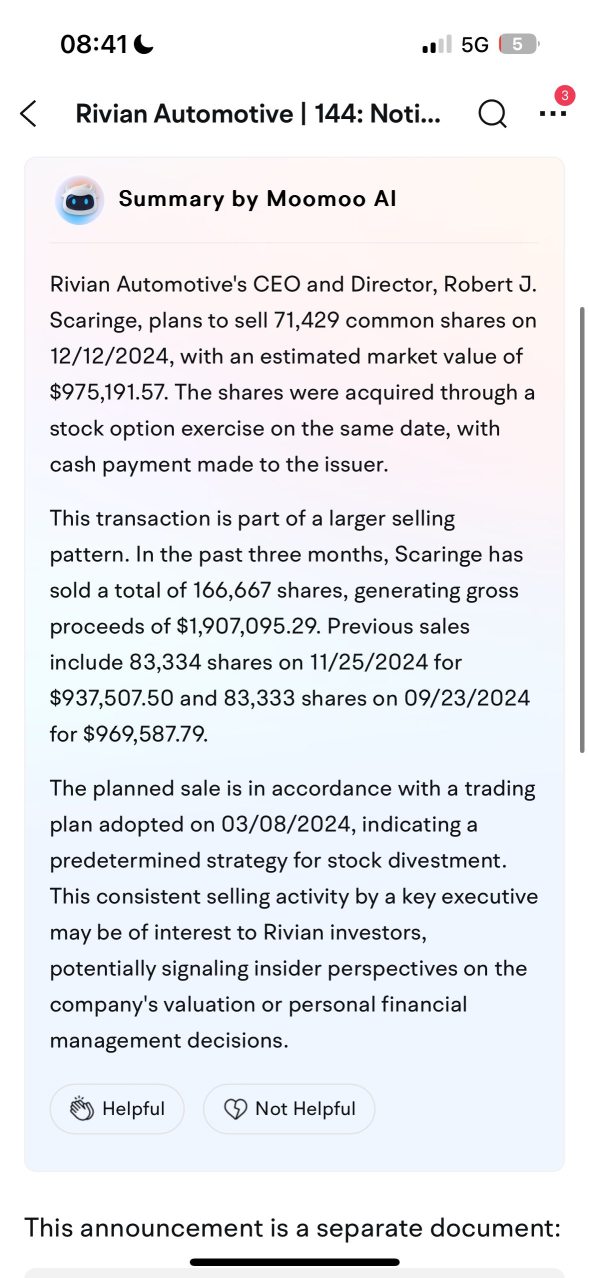 Increased Insider selling activity