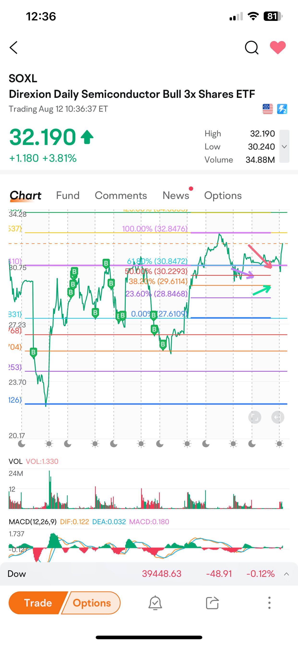 If you are day trading SOXL