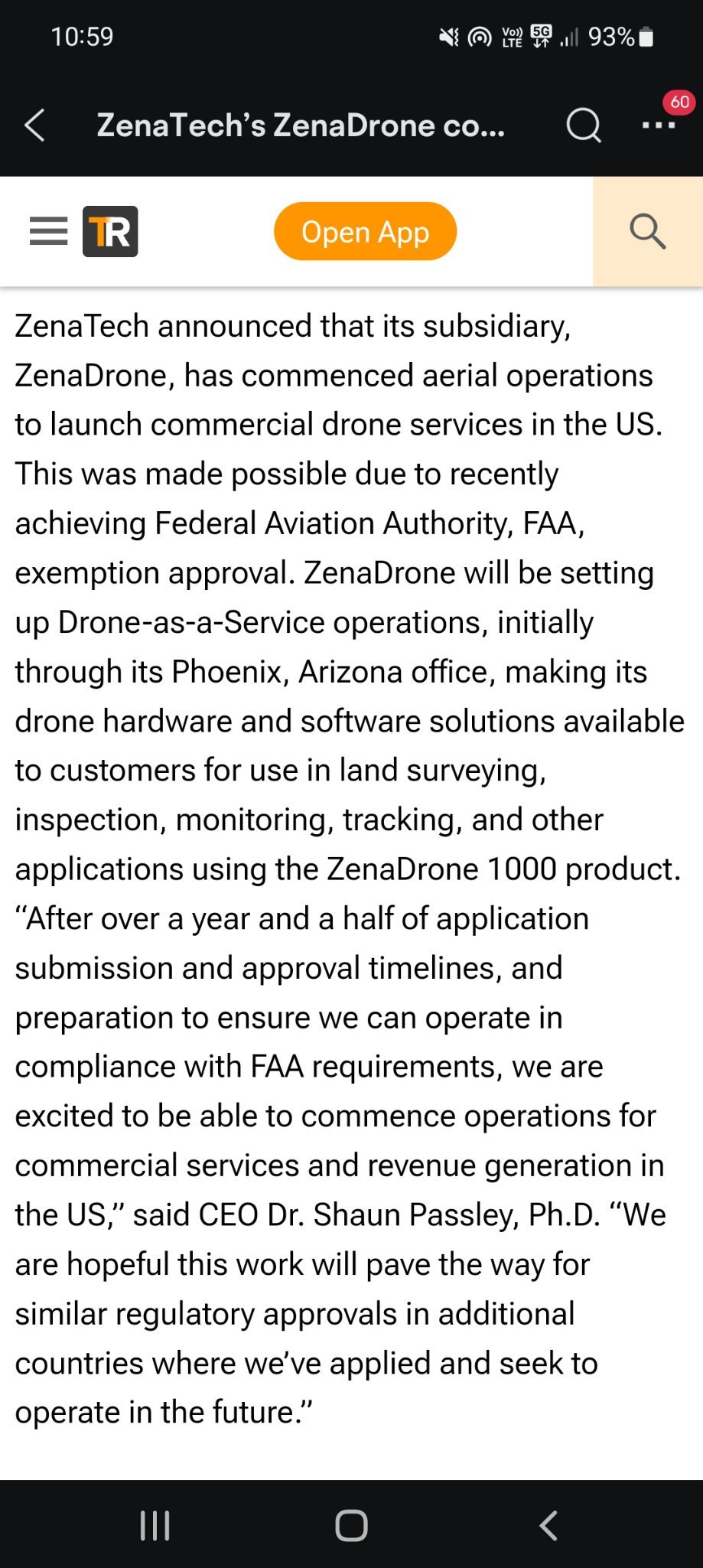 $NVIDIA (NVDA.US)$ ZENA got approval for 🇺🇸 operations these drones will be delivering all of America's packages and food services country wide.