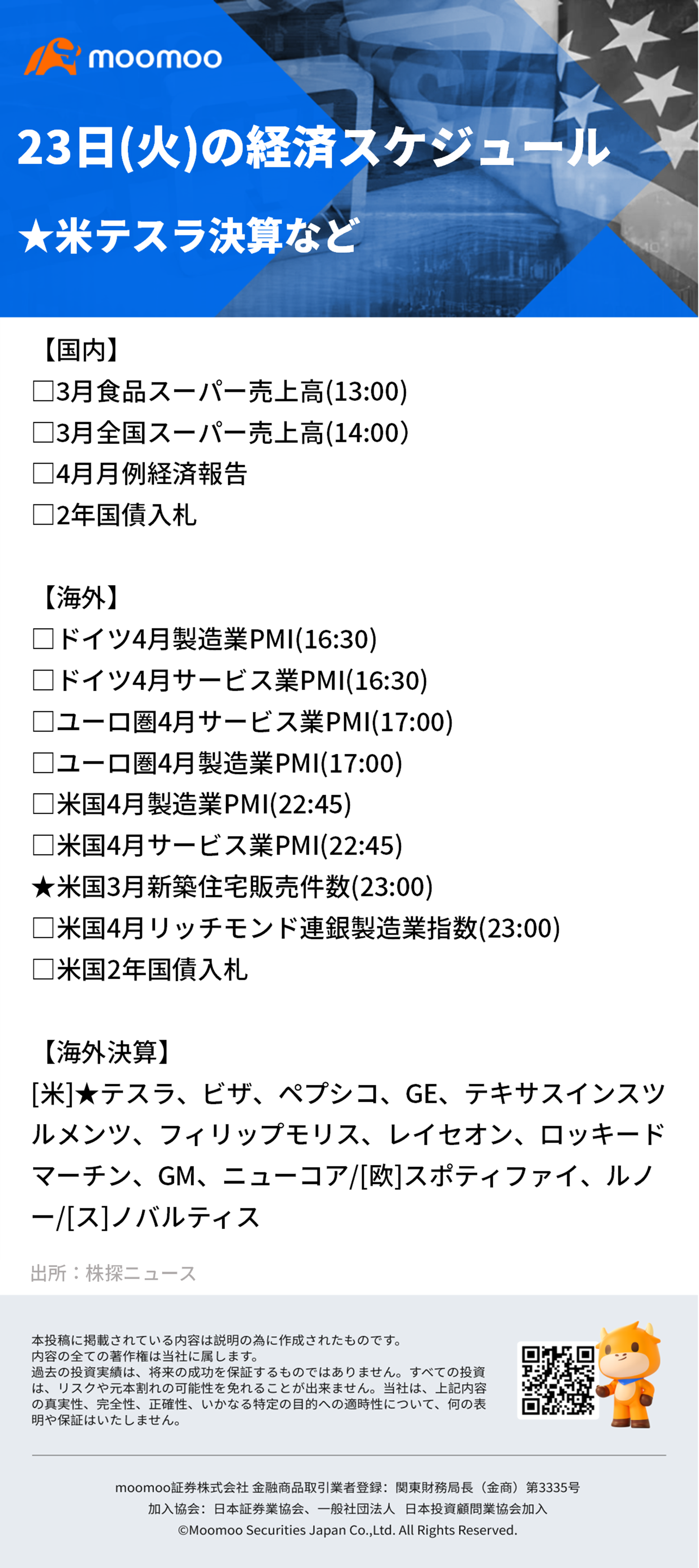 【朝イチ報】米株業績見通し、ストラテジストの意見分かれる　自社株買いが初の10兆円、日本株下支え　テスラが24日決算発表