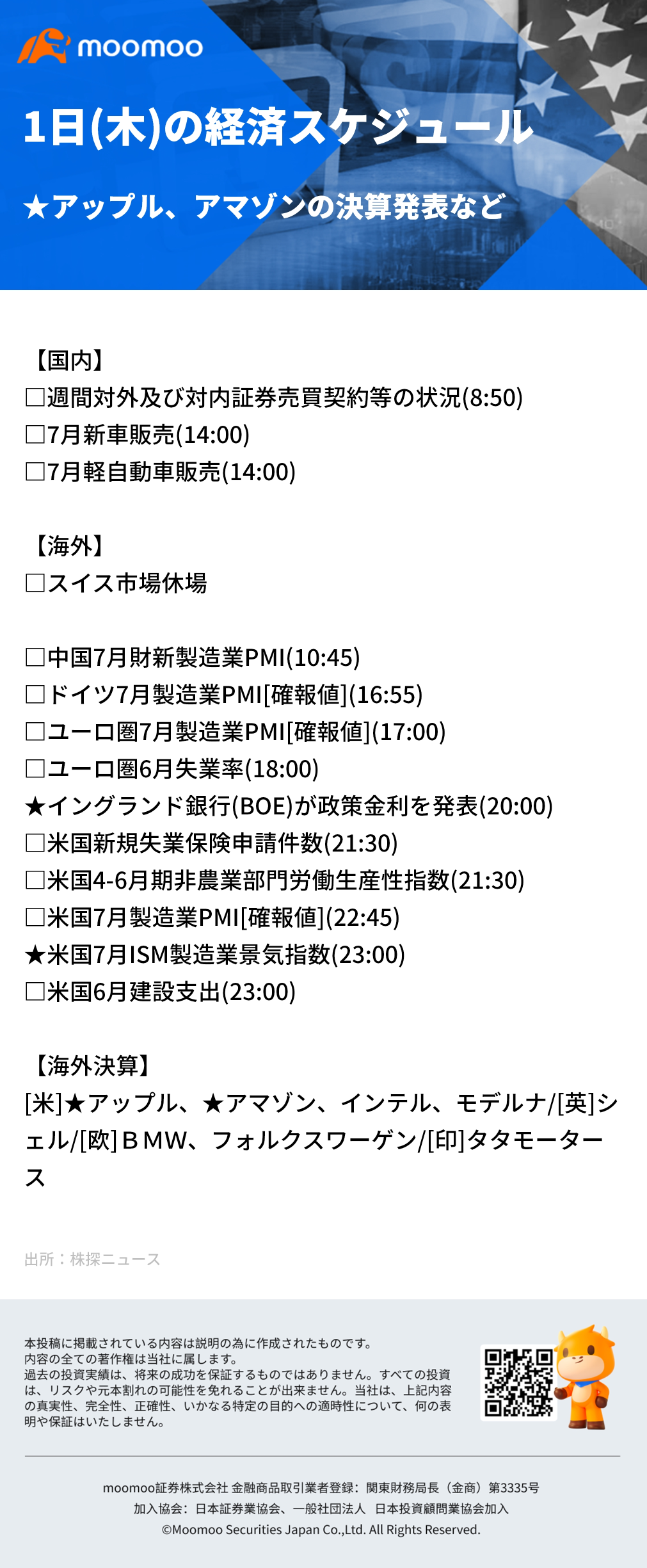 【朝イチ報】FRB議長９月利下げに言及  エヌビディア13％高  時間外ではメタ急伸アーム下落、決算受け