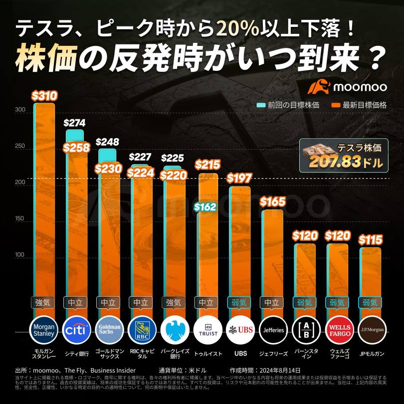 テスラ、ピーク時から20％以上下落！株価の反発時がいつ到来？