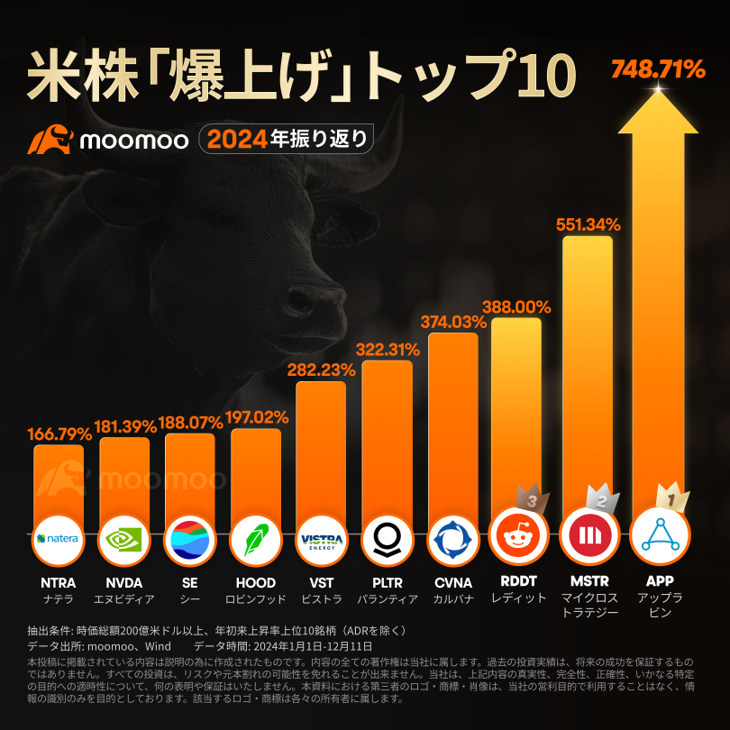 【2024 Review】Check out this year's skyrocketing stocks! Could they rise up to 8 times amid the surge in US stocks?!