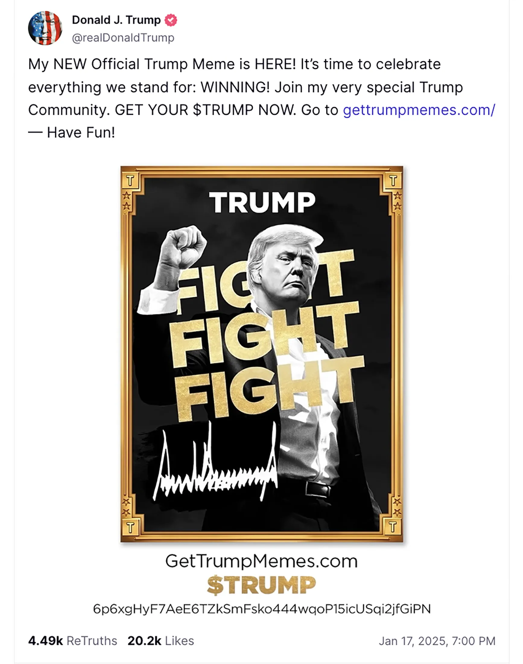 トランプ氏のミームコイン「$トランプ」が暴騰！暗号資産関連株への熱狂も加速か テラウルフは9％上昇 - moomooコミュニティ