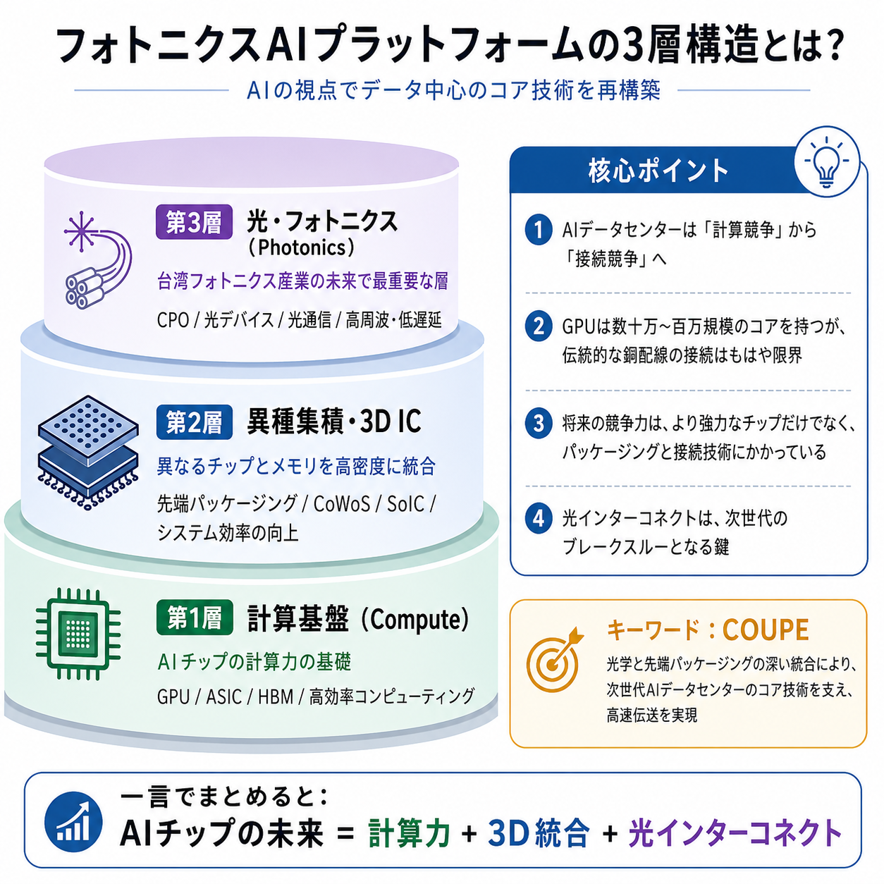 TSMCの「3層ケーキ」構想とは何か？―― AI半導体の主戦場は「演算」から 