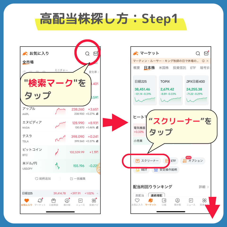 【高配当株はこう探す】利回り3~6%で絞り込もう🔎