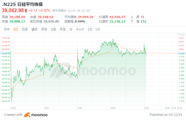 日經平均指數開啓反彈，聖誕假期下交易清淡，需要密切關注今日日本央行行長講話，警惕軌道修正