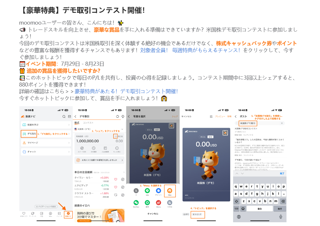 【豪华特典】“模拟交易比赛举行！”中奖者公布