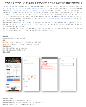 【Announcement of winners】Backt surged by 162%! A new trend in the cryptocurrency market with the acquisition drama of Trump's broadcasting!