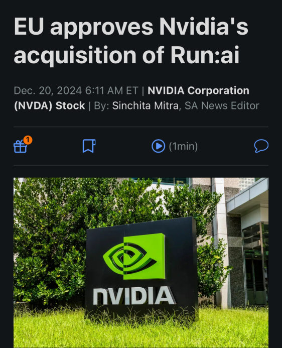 EU、NvidiaによるRun:aiの買収を承認