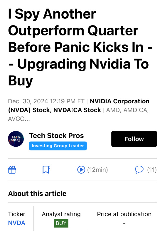 Before the panic hits, I'm predicting another quarter of good results - buy NVIDIA and upgrade