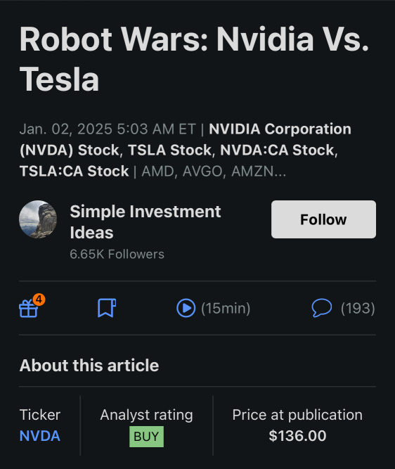 ロボット戦争: Nvidia 対 Tesla