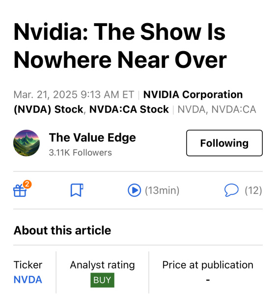 Nvidia: ショーはまだ終わっていない