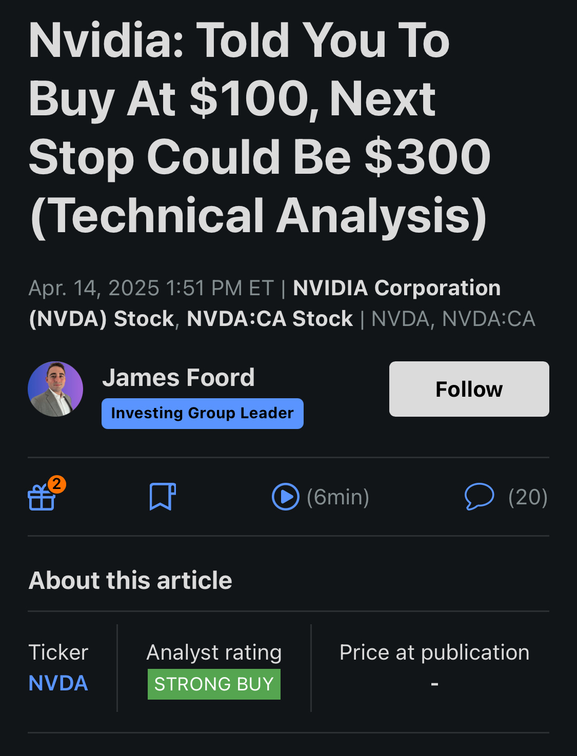 Nvidia：100ドルで買えと言われているが、次のストップは300ドルかもしれない（テクニカル分析） - moomooコミュニティ