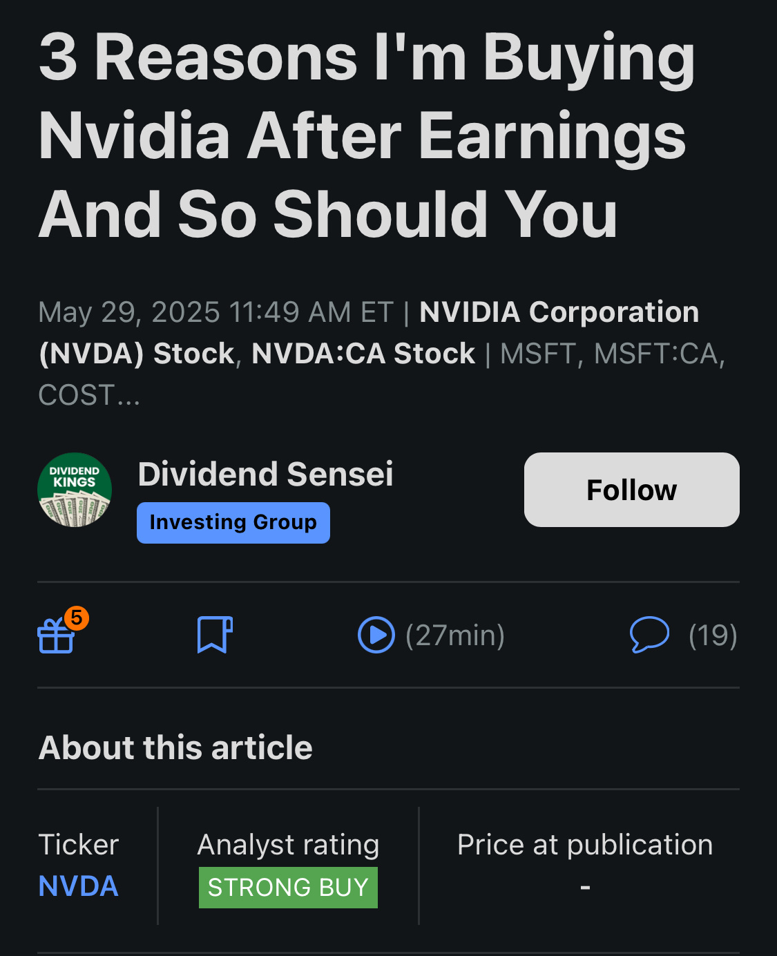 決算発表後に私がNVIDIAを買う3つの理由、そしてあなたも買うべき理由 - moomooコミュニティ