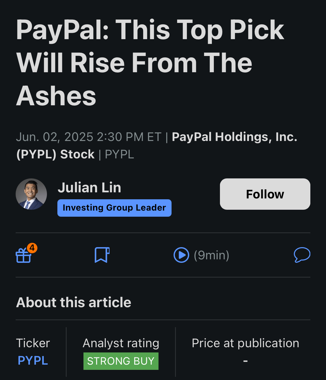 PayPal: This top pick will rise from the ashes. - moomoo Community