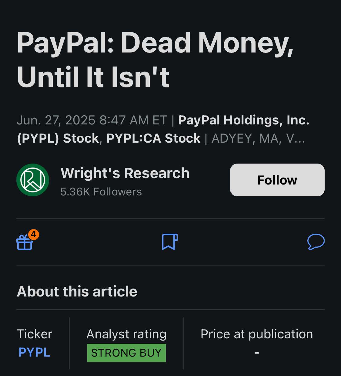 PayPal: 死んだお金、それがなくなるまで - moomooコミュニティ
